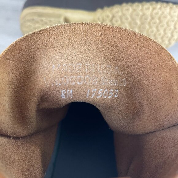 Women's LL BEAN Bean Boots Size 8 USA Maine Brown Tan Leather Rubber Duck 8" - Picture 9 of 9